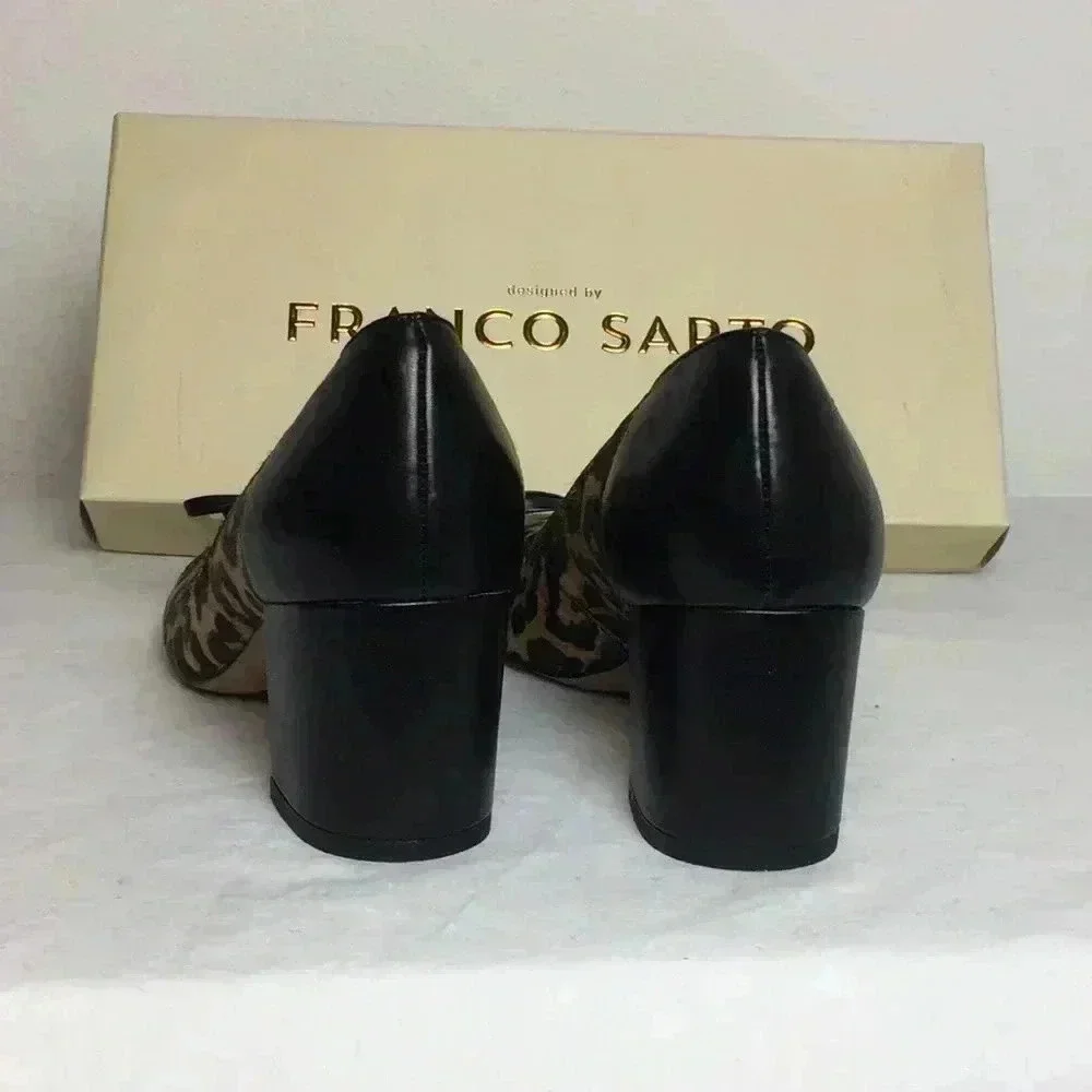 Franco Sarto Block pump heel Leopard Print